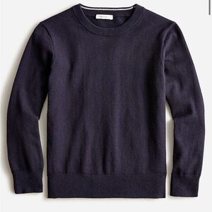 Crewcuts Kids' cotton cashmere navy crewneck sweater